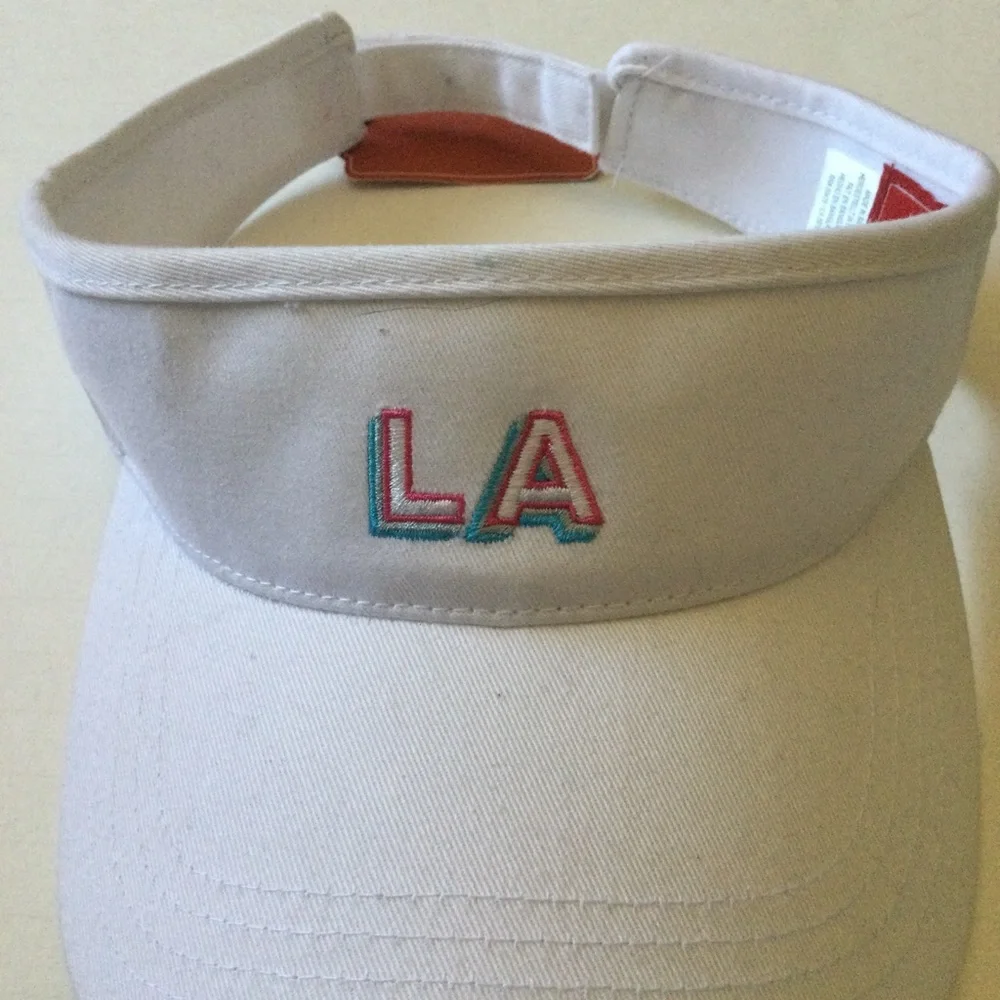 AMERICAN NEEDLE LA VISOR WHITE OS ADJUSTABLE NWT